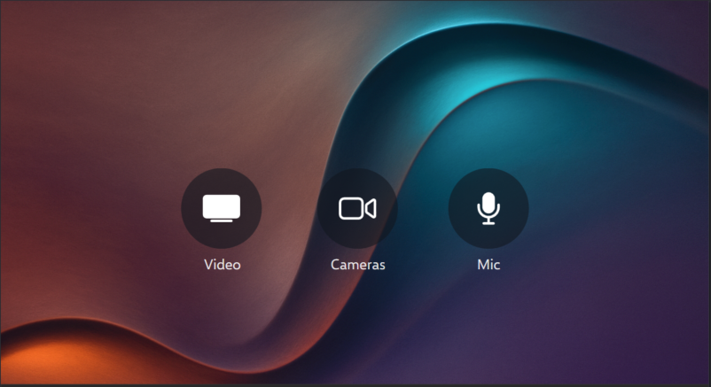 AV control interface — room home screen