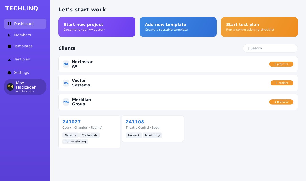 TechLinq dashboard